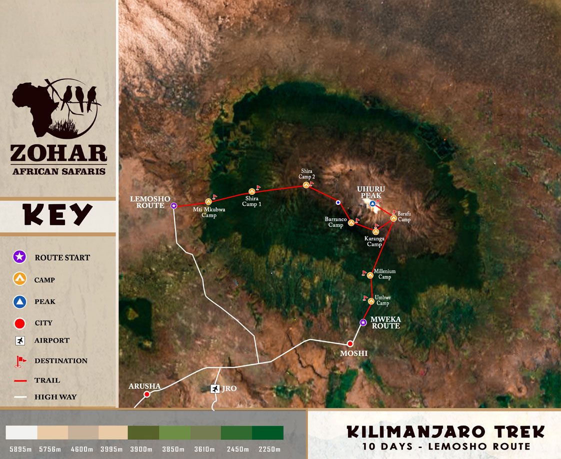 Lemosho-Route-map