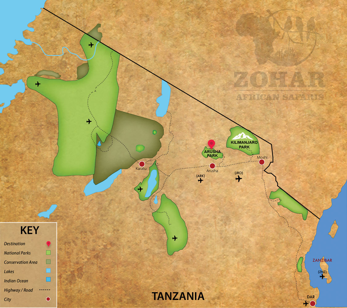 arusha-national-park_map