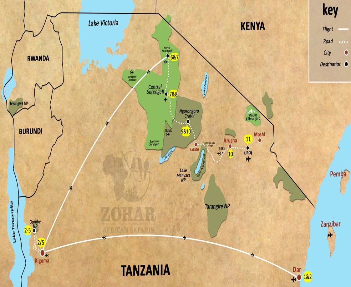 chimps trek great migration 11 map