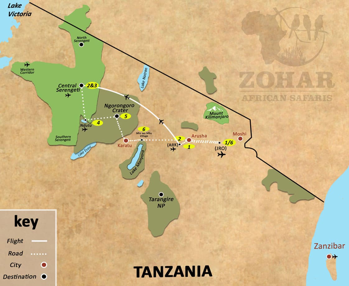 serengeti great migration more 7 days map img