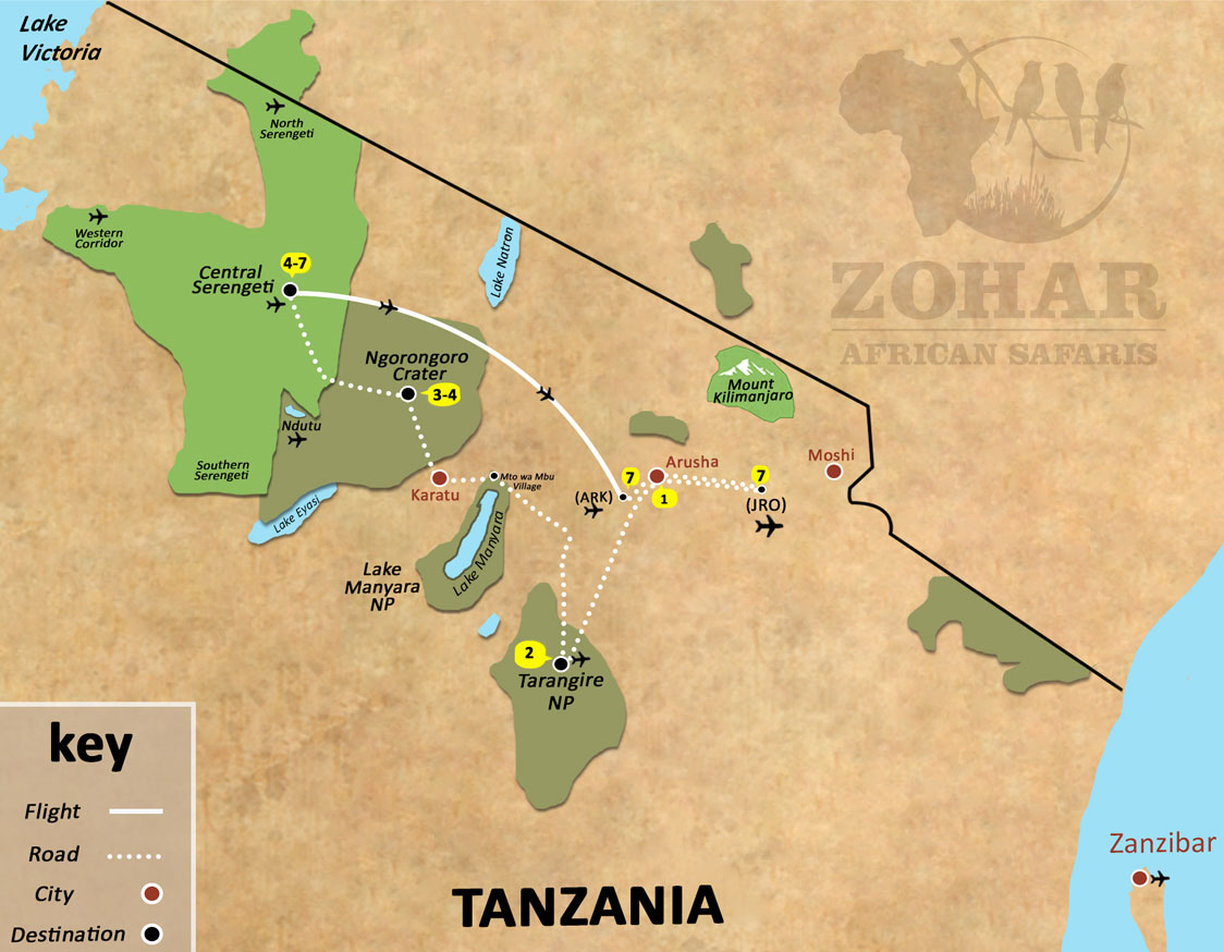 tanzania-honeymoon-luxury-safari_map