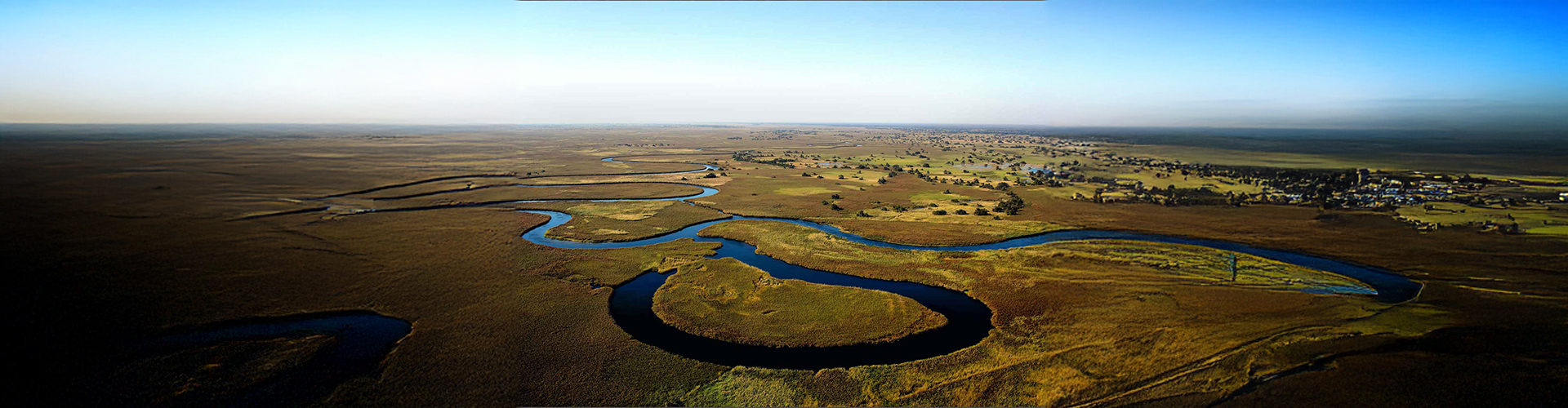 Aerial view of Okavango Delta